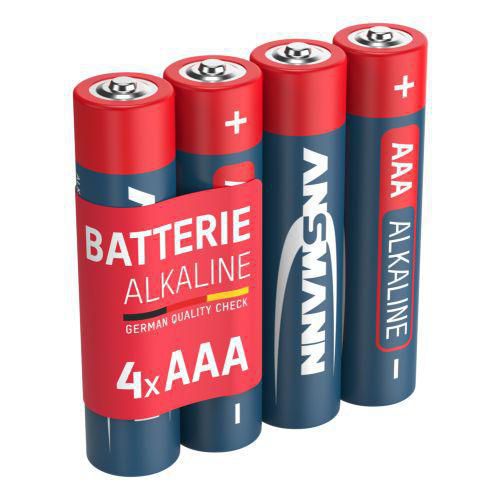 Ansmann - Piles Alcalines AAA LR03 - Lot de 4 - Haute Performance et Longue Durée