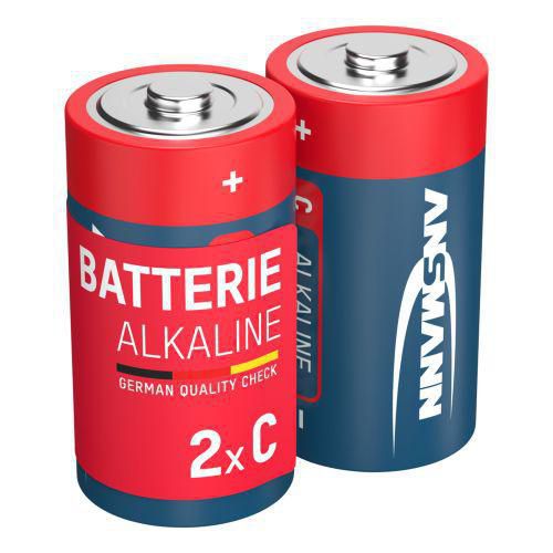 Ansmann - Piles Alcalines LR14 / C - Lot de 2 - Longue Durée et Fiabilité