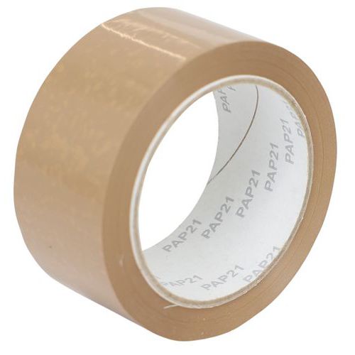 Ruban adhésif PVC Havane 50mm x 66m - Silencieux et résistant - Idéal pour gros volumes