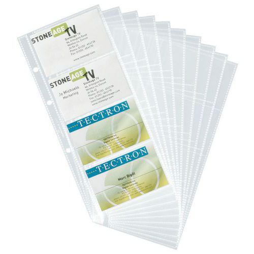 Durable 10 Pochette Classeur A5 Supplémentaire Pour Cartes De Visite Visifix