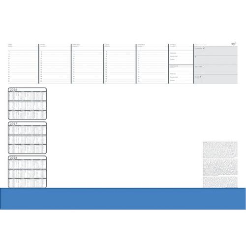 Quo Vadis - Sous-main en papier Classic - 59,5 x 42 cm - Blanc/noir - Éco-responsable