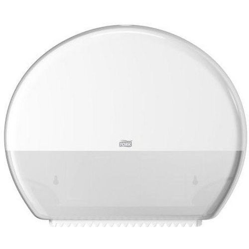Tork - Distributeur Papier Toilette Maxi Rouleaux Plastique Blanc - T1 - 36.8cm Hauteur - Robuste et Hygiénique