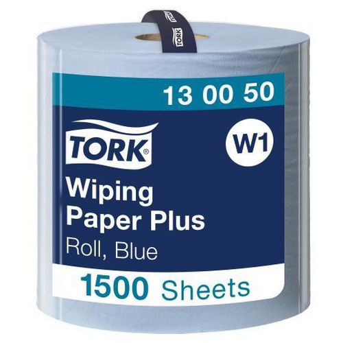 bobine tork premium 1500 feuilles - bleu-feuille 34cm