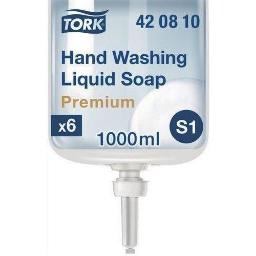 Tork - Recharge Savon Liquide Extra Hygiénique S1 - 1L - Neutre - Pour Hygiène des Mains