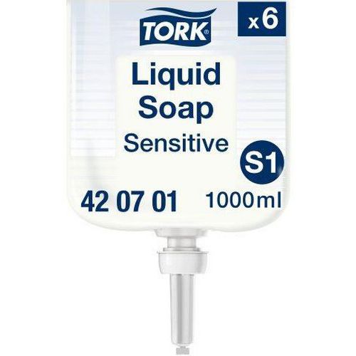 Tork - Savon liquide extra-doux sans parfum - 1 L - Premium, Éco-responsable