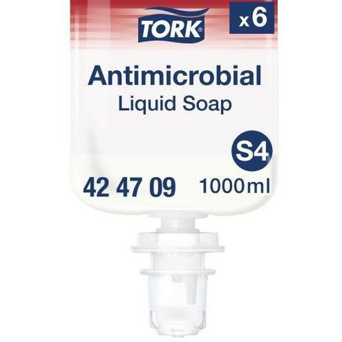 Tork - Savon Liquide Antimicrobien S4 - 1000ml - Hygiène et Protection