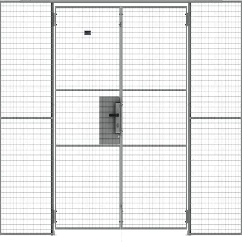 Troax - Porte Battante Grillagée UX 450 - Gris - Acier - 2.20m x 2.40m - Fermeture à Clé - Éco-responsable