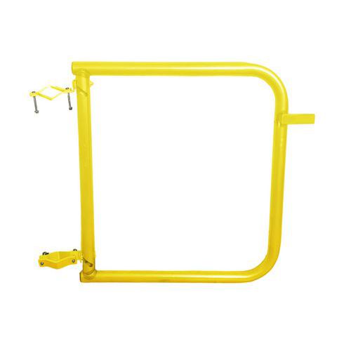 Mottez - Portillon Barrière de Protection Acier Jaune - 70cm Ouverture - Intérieur/Extérieur - Fixation Vis
