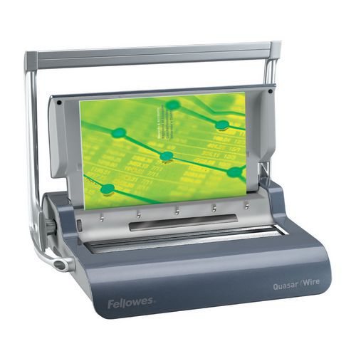 Fellowes - Perforelieuse Quasar Wire Anneaux Métal - 15 Feuilles Perforées - 130 Feuilles Reliées - Format A4 - Éco-responsable