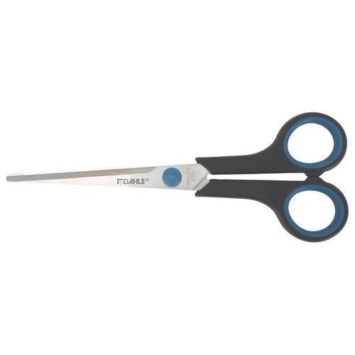 Dahle - Ciseaux de bureau 18 cm - Lame en acier - Confort Grip Noir/Bleu
