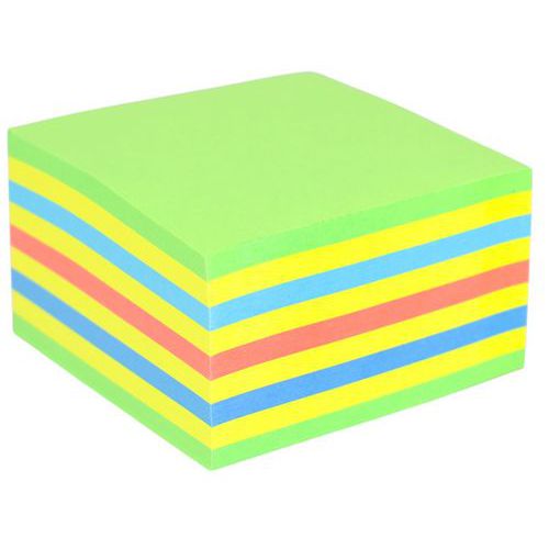 Post-it - Cube Notes Néon Bleu Vert - 450 Feuilles - 76x76mm - Idéal Bureau