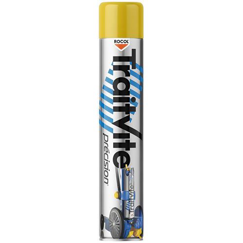 Rocol - Peinture Aérosol Traitvite Jaune Trafic 750ml - Marquage Permanent NSF Certifié