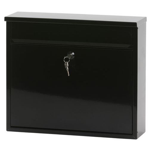 V-Part - Boîte aux lettres murale Inox Noir - 31.5 cm Hauteur - Design Moderne et Robuste