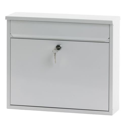 V-Part - Boîte aux Lettres Murale Inox Blanc - 31.5 cm Hauteur - Design Moderne et Durable