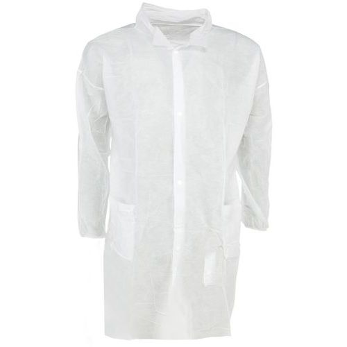 MPH1865 - Blouse de travail en polypropylène blanc - Taille XL - Jetable et recyclable