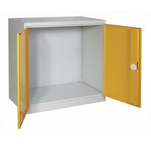 Kind - Armoire de stockage pour produits inflammables - 100L - Jaune/Gris - Acier - 1020x1005x545mm