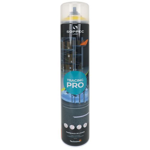 Soppec - Peinture aérosol TRACING PRO 750ML Jaune - Marquage NSF - Séchage rapide