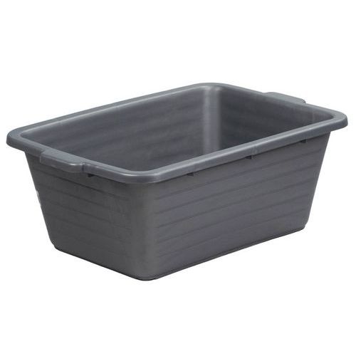 Bac de transport gris 65L - Polyéthylène résistant - 650x450x270 mm - Recyclable