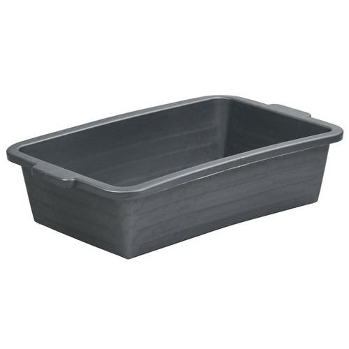 Bac de transport gris 40L - Polyéthylène 650x400x180mm - Recyclable