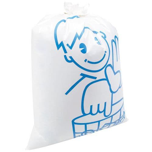 Sac-poubelle blanc Otje - Épais et réutilisable - Déchet lourd -110 et 168 L
