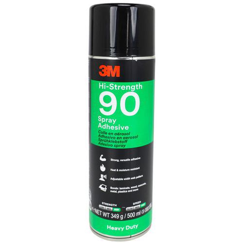 3M - Colle d'assemblage Scotch-Weld 90 - Aérosol 500 ml - Haute adhésion, transparente, résistante, 3 ans garantie
