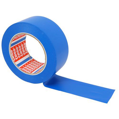 Tesa - Ruban Vinyle Bleu 33m x 50mm - Marquage Distanciation Sociale - PVC Multi-usage