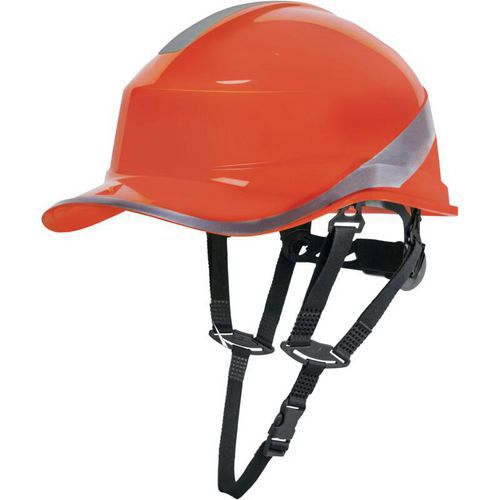 Delta Plus - Casque de chantier ABS style casquette baseball - Orange - Protection et Confort