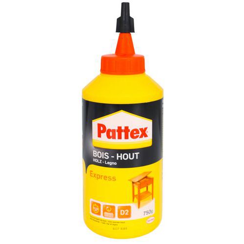 Pattex - Colle vinylique pour bois - Prise rapide 750g - Blanc - Idéale menuiserie et bricolage