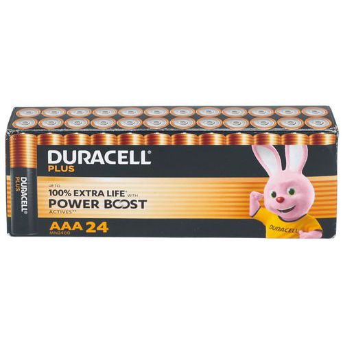 Duracell - Piles Alcalines AAA Plus Powerboost - Lot de 24 - Longue durée et Fiables