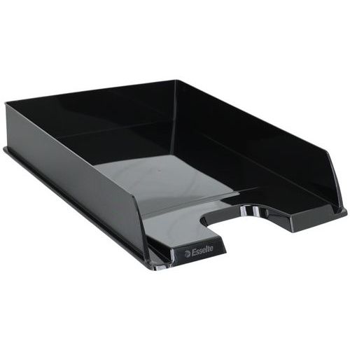 Esselte - Corbeille à courrier Europost VIVIDA - Noir - Format A4 - Polystyrène - Capacité 250 feuilles