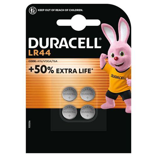 Duracell - Piles Bouton Alcaline LR44 - Lot de 10 - Pour Appareils Électroniques
