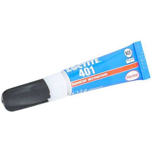 Loctite - Colle Instantanée 401 Multi-usage - 3g Transparent - Prise Rapide 3-10s - Certifié NSF