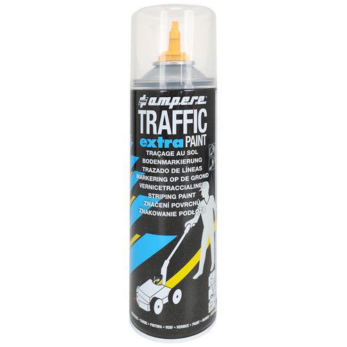 Ampere System - Aérosol de Traçage Traffic Extra Jaune - Marquage Permanent 500 mL - Séchage Rapide 15 min - Haute Visibilité