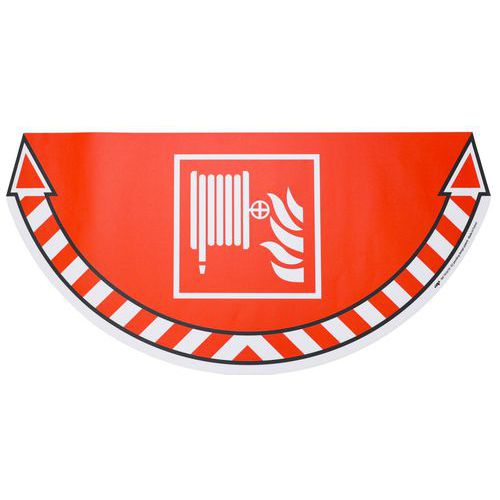 CEP - Autocollant Sol RIA Incendie PVC Rouge 700x350mm - Signalisation Sécurité Durable