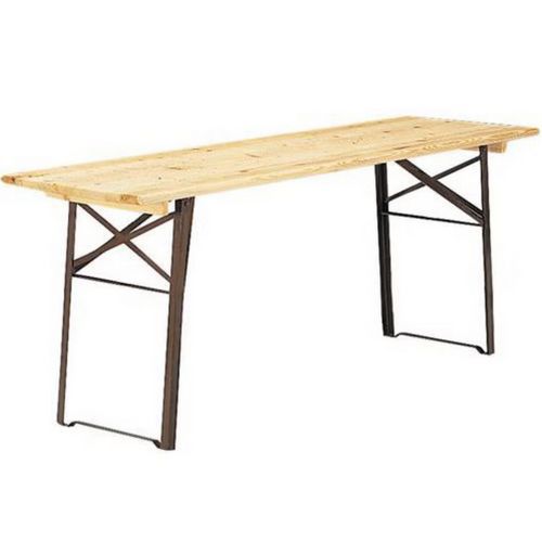 Caray - Table pliante bois chêne 220 cm - 77 cm hauteur - Robuste et pratique