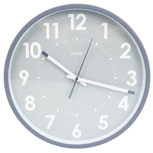 Orium - Horloge Murale Abylis Ø30cm - Gris - Silencieuse Analogique - Décoration Intérieure