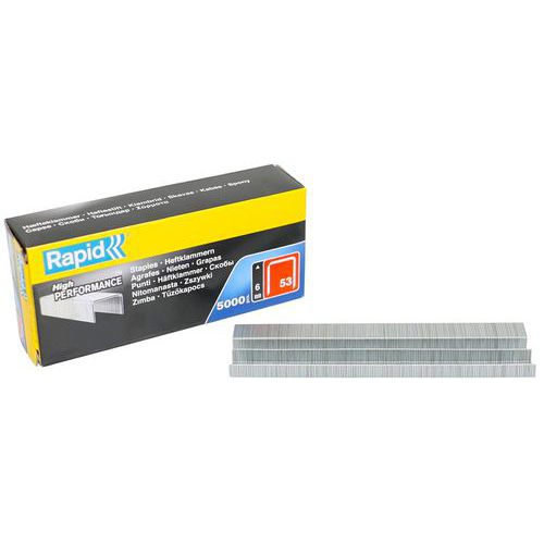 Rapid - Agrafes 53/06mm Galva - Boîte 5000 - Acier Galvanisé
