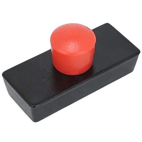 Aimant rectangulaire Rouge/Noir - 15x27mm - Plastique - Maintien jusqu'à 12 feuilles - Emballage recyclable