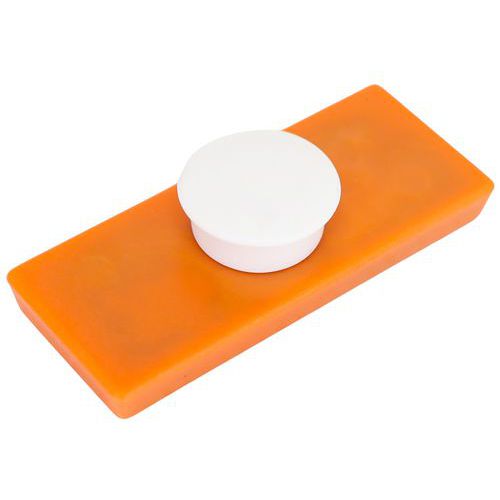 Aimant rectangulaire Orange Grande Puissance - 23x55mm - Plastique - Recyclable