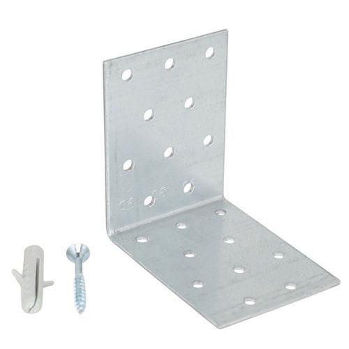 Manutan Expert - Kit 4 équerres fixation table pique-nique - Acier - Béton - À visser - Mobilier extérieur résistant