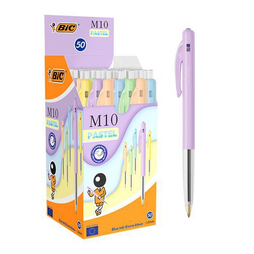 Lot de 50 - Stylo Bille Rétractable Bic M10 Pastel 50 Pièces - Bic