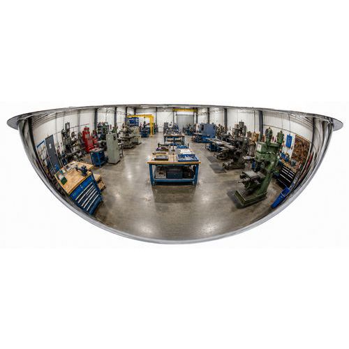 Manutan Expert - Miroir hémisphérique demi-sphère - Plexi+ 360° - Intérieur - Vision 360° - 8m