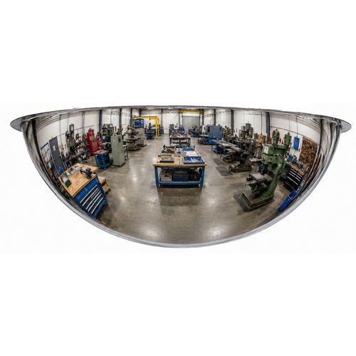 Manutan Expert - Miroir hémisphérique demi-sphère - Plexi+ 360° - Intérieur - Vision 360° - 10m