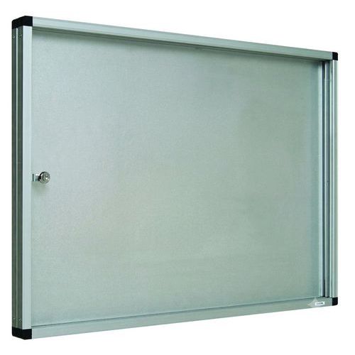Ulmann - Vitrine Murale Extérieure Basic Gris 95x110cm - Magnétique 15 Feuilles - Éco-responsable