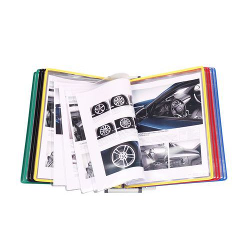 Djois Made By Tarifold - Kit Pupitre 10 Poches Fold'Five A4 Assorti - Format A4 - Présentation Claire et Organisée