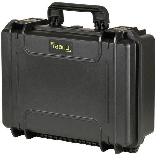Raaco - Mallette FlightCase 4 Noir - 42.6x29x15.9cm - 30kg Charge Max - Robuste et Durable