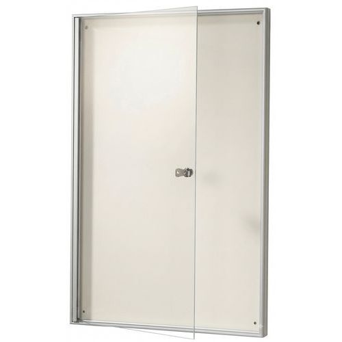 Planorga - Vitrine Murale Extra-Plate 97x67cm - Affichage Intérieur Magnétique - 9 Feuilles A4 - Gris Aluminium