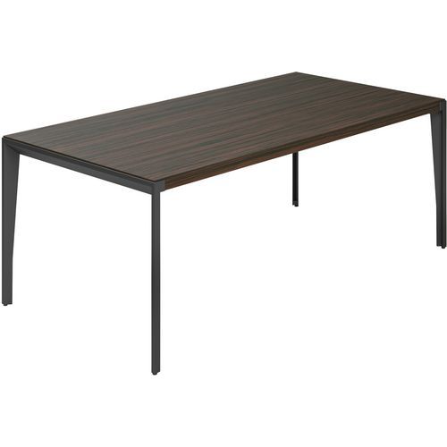 Bureau X9 181x101x75 Plateau Ã‰bène Pied Gris Ombre