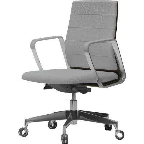 Fauteuil Directa Bas Cuir 145-gris Signal Dossier Bois Ã‰bène