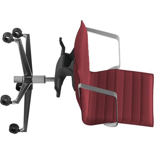 Fauteuil Diva Dossier Bas Similicuir 186-bordeaux